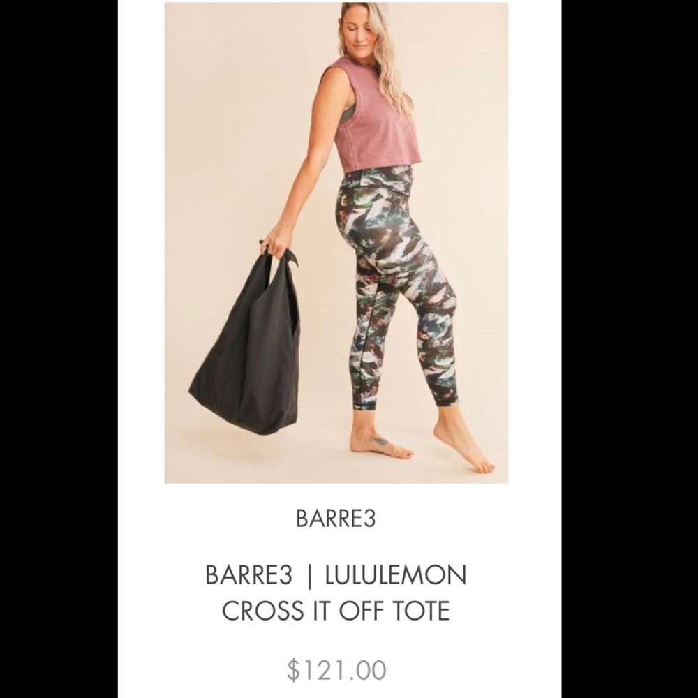 Lululemon x barre3 Cross It Off 20L Black NEW - Picture 13 of 13